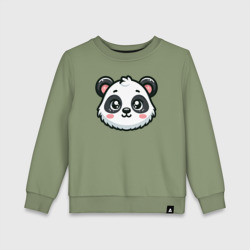 Мордочка панды – Свитшот из хлопка с принтом купить со скидкой в -13%
