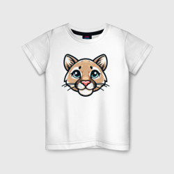 Мордочка пумы – Детская футболка хлопок с принтом купить со скидкой в -20%