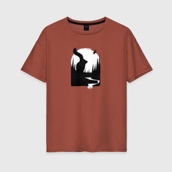Женская футболка хлопок Oversize Зов дикой природы