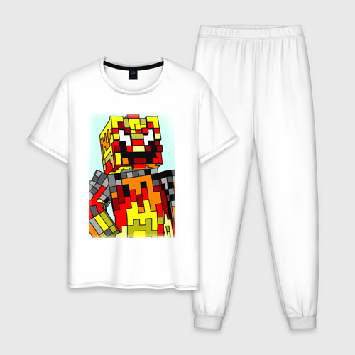 Мужская пижама хлопок Desondra2024 In Minecraft, цвет белый