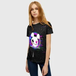 Женская футболка 3D Bunnyy dirty night bass - фото 2