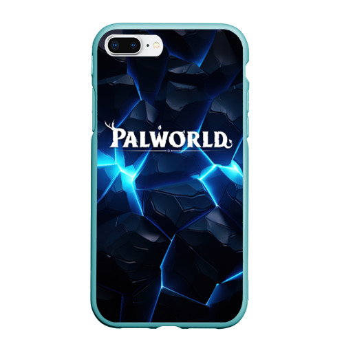 Чехол для iPhone 7Plus/8 Plus матовый Palworld logo blue ice, цвет мятный