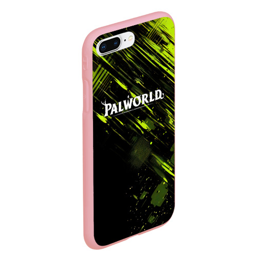 Чехол для iPhone 7Plus/8 Plus матовый Palworld logo black  green, цвет баблгам - фото 3