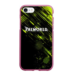 Чехол для iPhone 7/8 матовый Palworld logo black  green