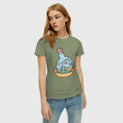Женская футболка хлопок Дельфин и лето - фото 2