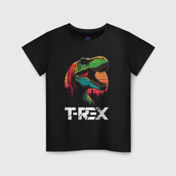 Динозавр T-rex Vintage – Детская футболка хлопок с принтом купить со скидкой в -20%