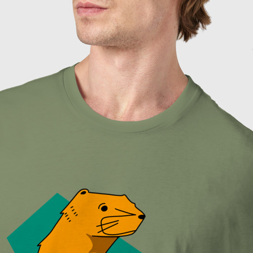 Мужская футболка хлопок Bobёr, цвет авокадо - фото 6