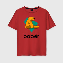 Женская футболка хлопок Oversize Bobёr