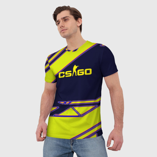 Мужская футболка 3D Кс го спорт геометрия, цвет 3D печать - фото 3