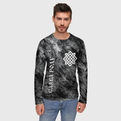 Мужской лонгслив 3D Русь  -  слава роду - фото 2
