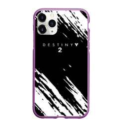 Чехол для iPhone 11 Pro Max матовый Destiny краски чёрно белые