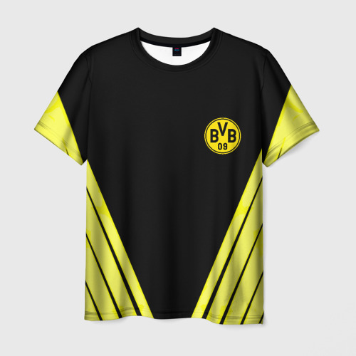 Мужская футболка 3D Borussia geometry yellow, цвет 3D печать