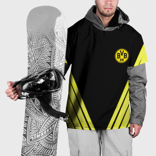 Накидка на куртку 3D Borussia geometry yellow, цвет 3D печать