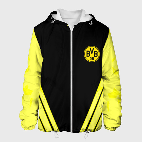 Мужская куртка 3D Borussia geometry yellow, цвет 3D печать