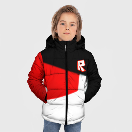 Зимняя куртка для мальчиков 3D с принтом Roblox текстура мобайл геометрия, фото на моделе #1