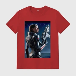 Мужская футболка хлопок Mass effect - character ai art