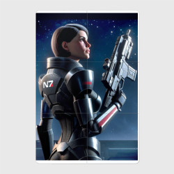 Магнитный плакат 2Х3 Mass effect - character ai art