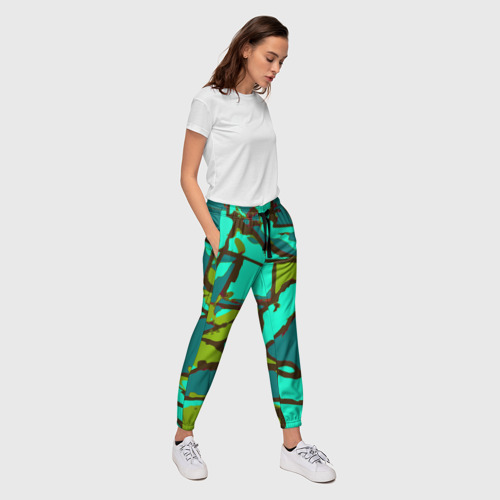 Женские брюки 3D с принтом Цветная геометрия, вид сбоку #3