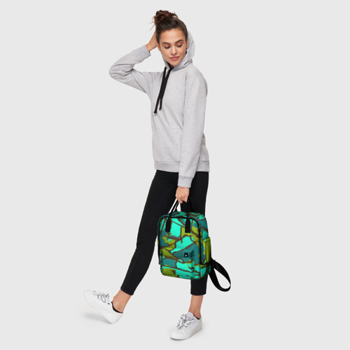 Женский рюкзак 3D с принтом Цветная геометрия, фото #4