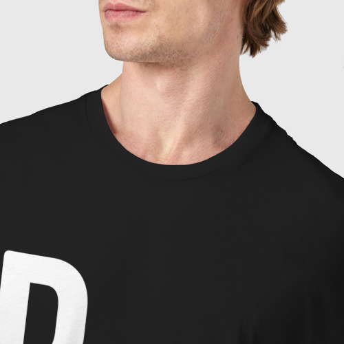 Мужская футболка хлопок Виталий мужчина с очень большой буквы, цвет черный - фото 6
