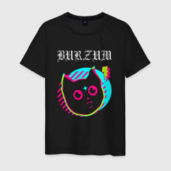 Мужская футболка хлопок Burzum rock star cat