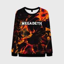 Мужской свитшот 3D Megadeth red lava