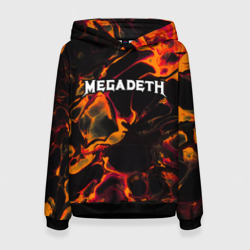 Женская толстовка 3D Megadeth red lava