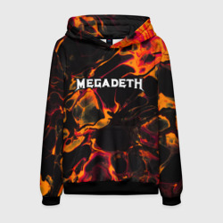 Мужская толстовка 3D Megadeth red lava