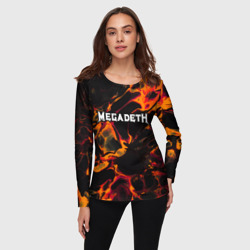 Женский лонгслив 3D Megadeth red lava - фото 2