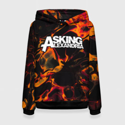 Женская толстовка 3D Asking Alexandria red lava