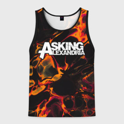 Мужская майка 3D Asking Alexandria red lava