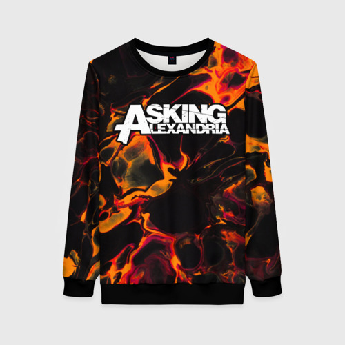 Женский свитшот 3D Asking Alexandria red lava, цвет 3D печать