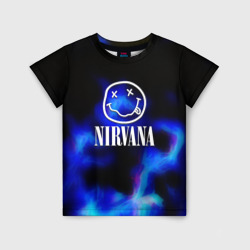 Детская футболка 3D Nirvana flame ghost steel