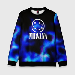 Детский свитшот 3D Nirvana flame ghost steel