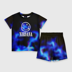 Детский костюм с шортами 3D Nirvana flame ghost steel