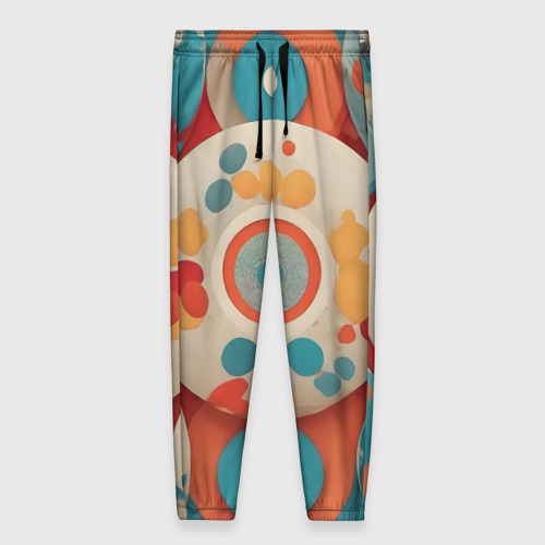 Женские брюки 3D с принтом Орнамент традиционный, вид спереди #2