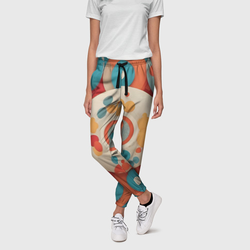 Женские брюки 3D с принтом Орнамент традиционный, фото на моделе #1