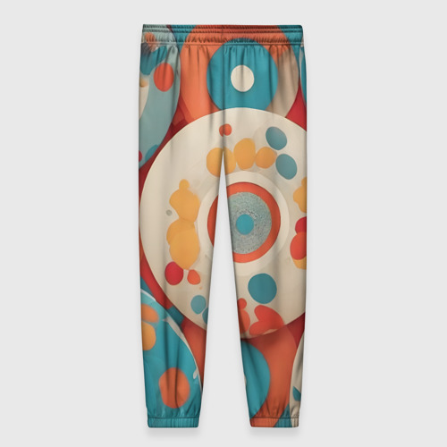 Женские брюки 3D с принтом Орнамент традиционный, вид сзади #1