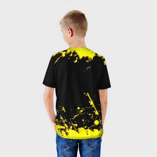 Детская футболка 3D Пабг жёлтые краски геймер, цвет 3D печать - фото 4