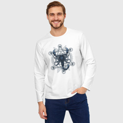 Мужской лонгслив oversize хлопок Астрологический знак скорпион - фото 2
