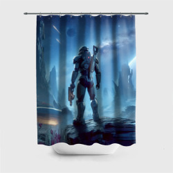 Штора 3D для ванной Mass Effect - ai art