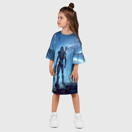 Детское платье 3D Mass Effect - ai art, цвет 3D печать - фото 3