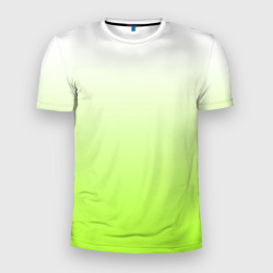 Бело-салатовый градиент – Мужская футболка 3D Slim с принтом купить со скидкой в -9%