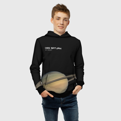 Детская толстовка 3D Сатурн - dies saturni, цвет черный - фото 6