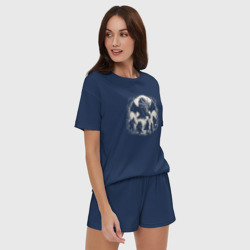 Женская пижама с шортиками хлопок Герои в логове дракона - фото 2
