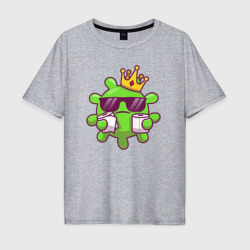 Мужская футболка хлопок Oversize Вирус в короне