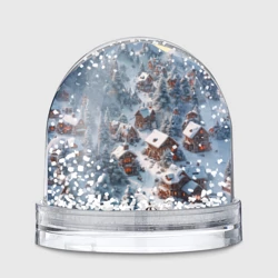 Игрушка Снежный шар Миниатюрная зимняя деревня 