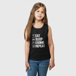 Детская майка хлопок Eat sleep coding repeat - фото 2