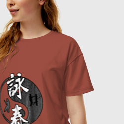 Женская футболка хлопок Oversize Ип ман - вин чунь - фото 2