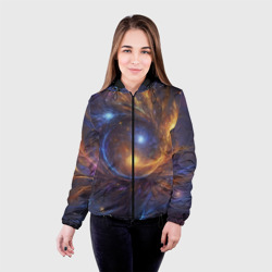 Женская куртка 3D Открытая манипура чакра - космическая - фото 2